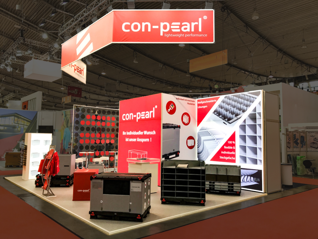 Messestand Con-Pearl auf Reisen