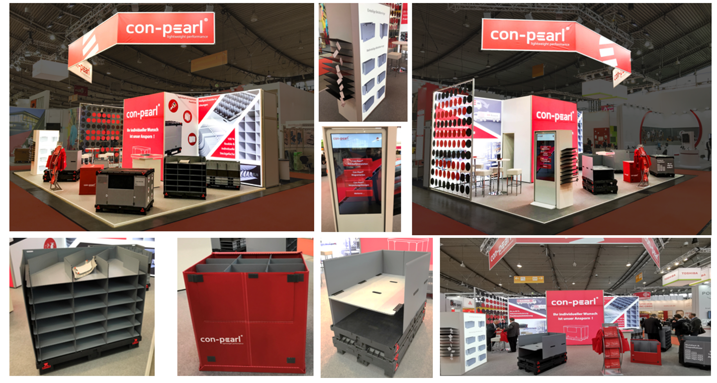 our booth at trade faier logimat