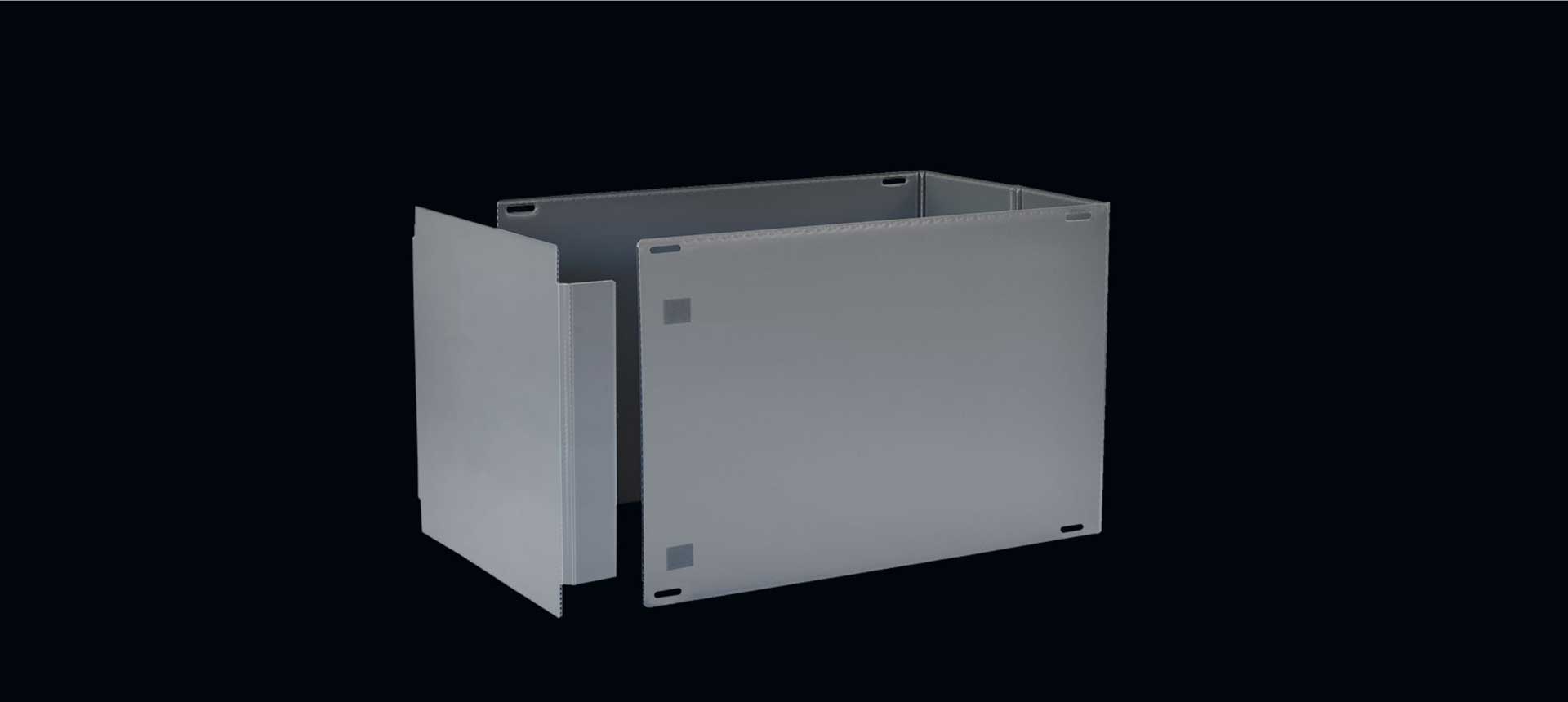 Kurze Seite offen, Frontplatte überlappt