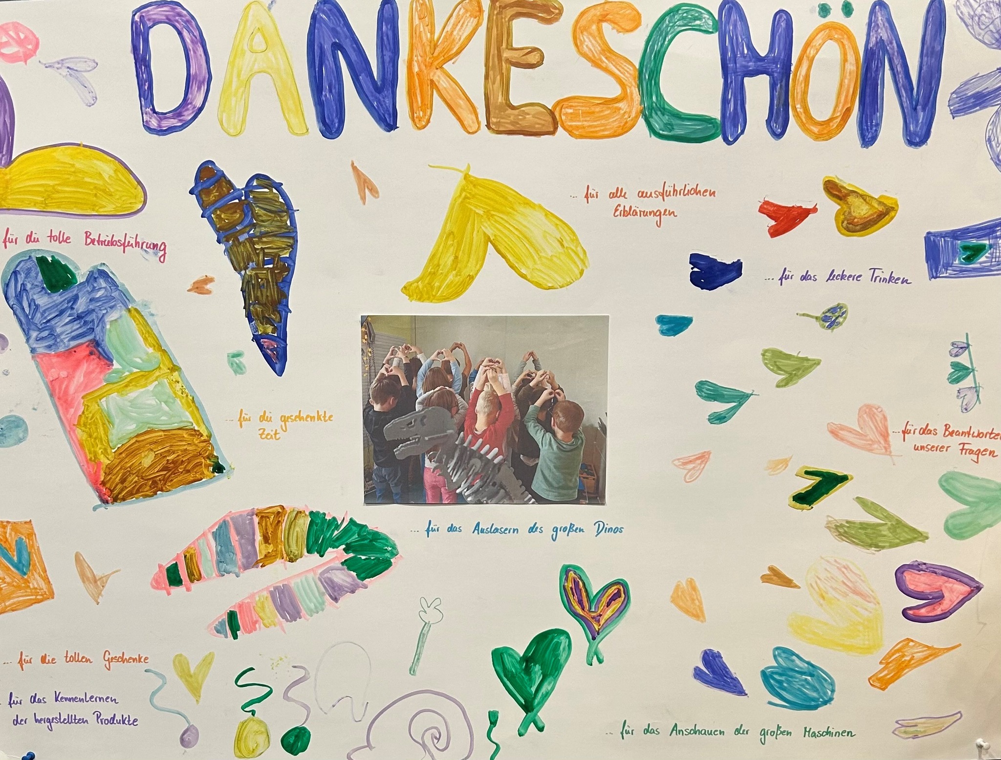 Der Kindergarten bei uns zu Besuch zum Thema: unsere Ortschaft und die großen Maschinen